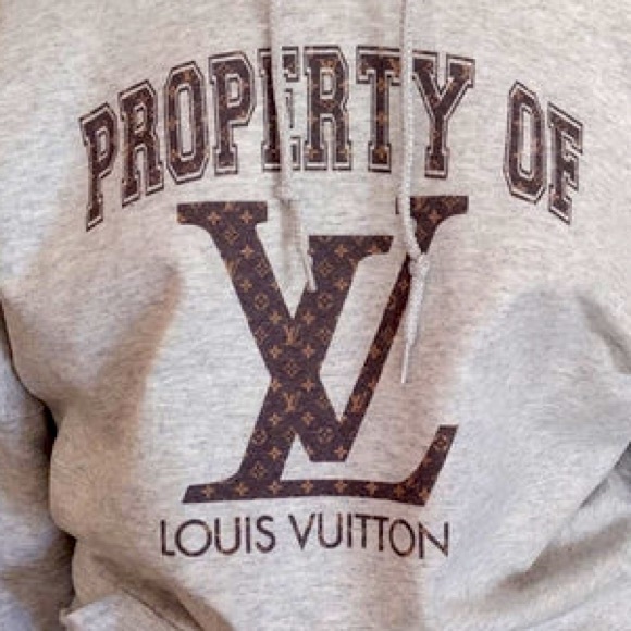 property of l v Tops - HOODED SWEATSHIRT Property Of L V DrawString Hoodie Sweatshirt ❌NO OFFERS❌